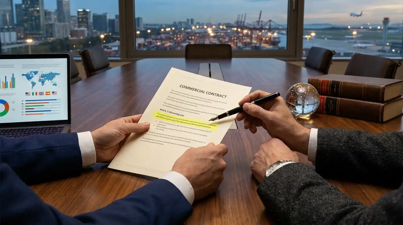Signing commercial contract